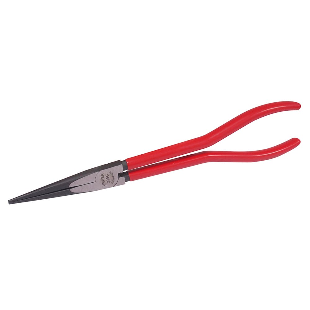 Pinza extra larga para electricista con mango rubber grip punta fina recta de 11" Urrea 239G
