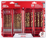 Juego de brocas de titanio métricas SHOCKWAVE Impact Duty™ RED HELIX™ de 29 piezas Milwaukee 48-89-4862 - imagen 3