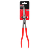 Pinza extra larga para electricista con mango rubber grip punta fina curva a 45° de 9-5/8" Urrea 241G - imagen 4