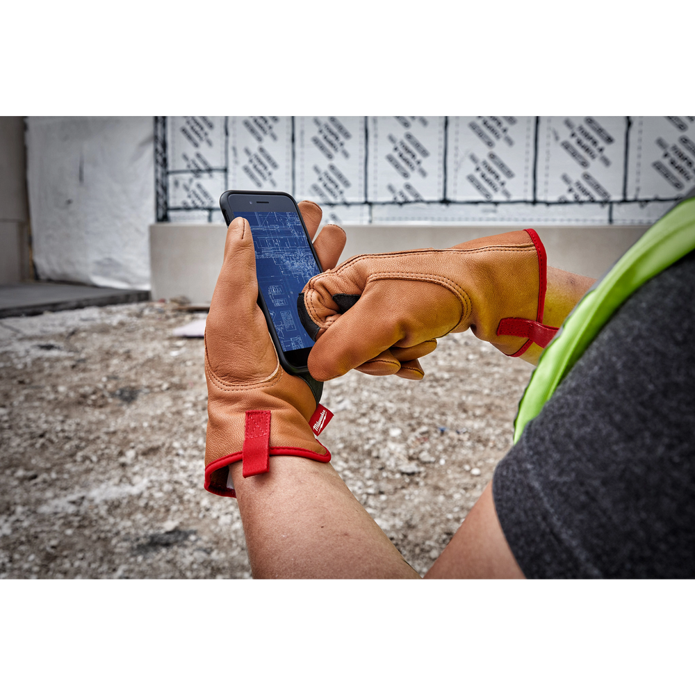 Guantes de cuero de piel de cabra - M talla M Milwaukee 48-73-0011 - imagen 4