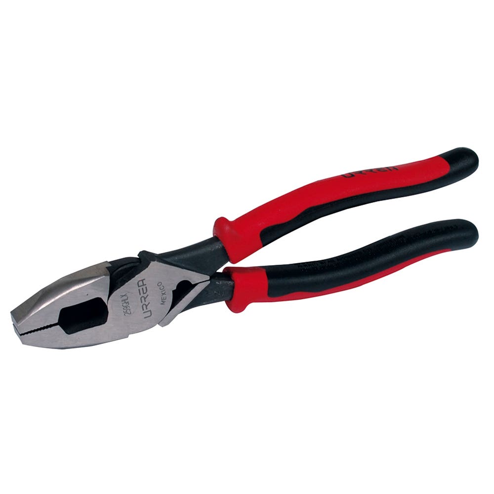 Pinza para electricista con mango bimaterial corte lateral con ponchador y jalador 9-3/8" Urrea 259GHLX - imagen 2