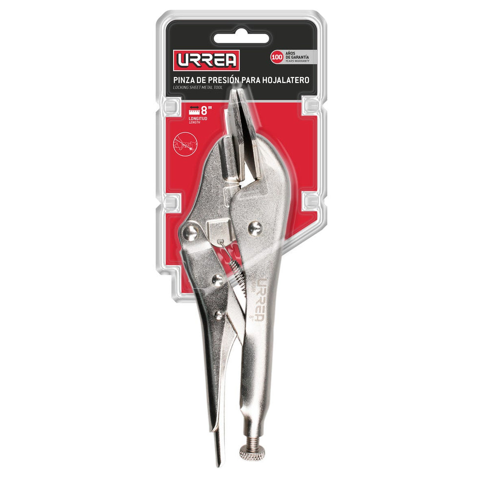 Pinza de presión cromada para hojalatero de 8" Urrea 260R - imagen 5