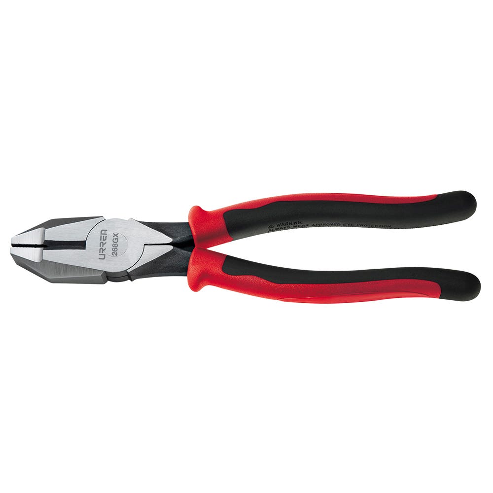 Pinza para electricista con mango bimaterial corte lateral alta palanca de 9-3/8" Urrea 269GX - imagen 2