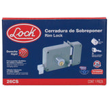 Cerradura sobreponer clásica función derecha, llave estándar, en caja Lock 26CS – imagen 3