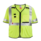 Chaleco de seguridad de malla amarilla de gran visibilidad clase 3 AR/FR Cat. 1, tallas 2XL/3XL Milwaukee 48-73-5223