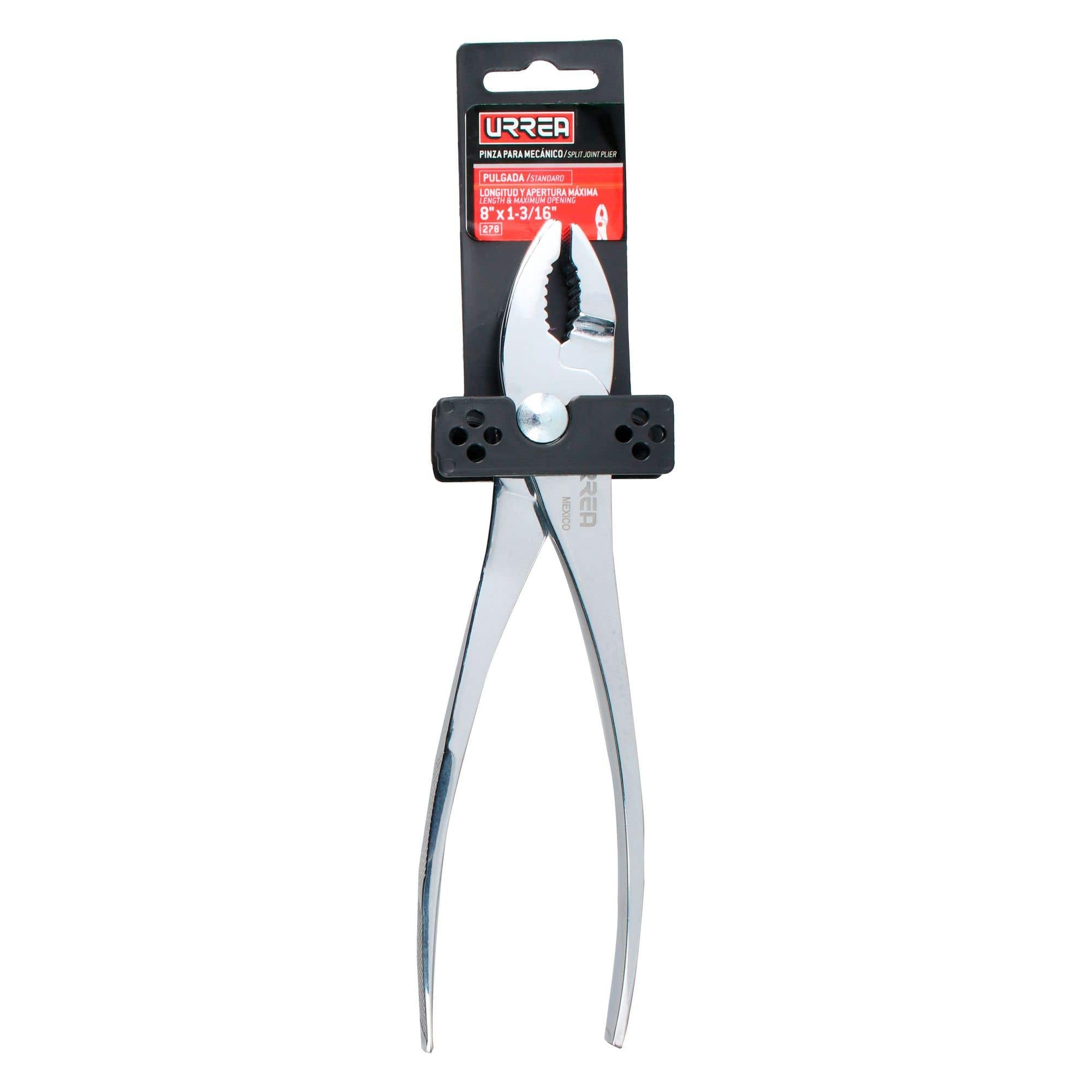 Pinza para mecánico con mango de acero forjado y botón de ajuste de 8" Urrea 278 - imagen 4