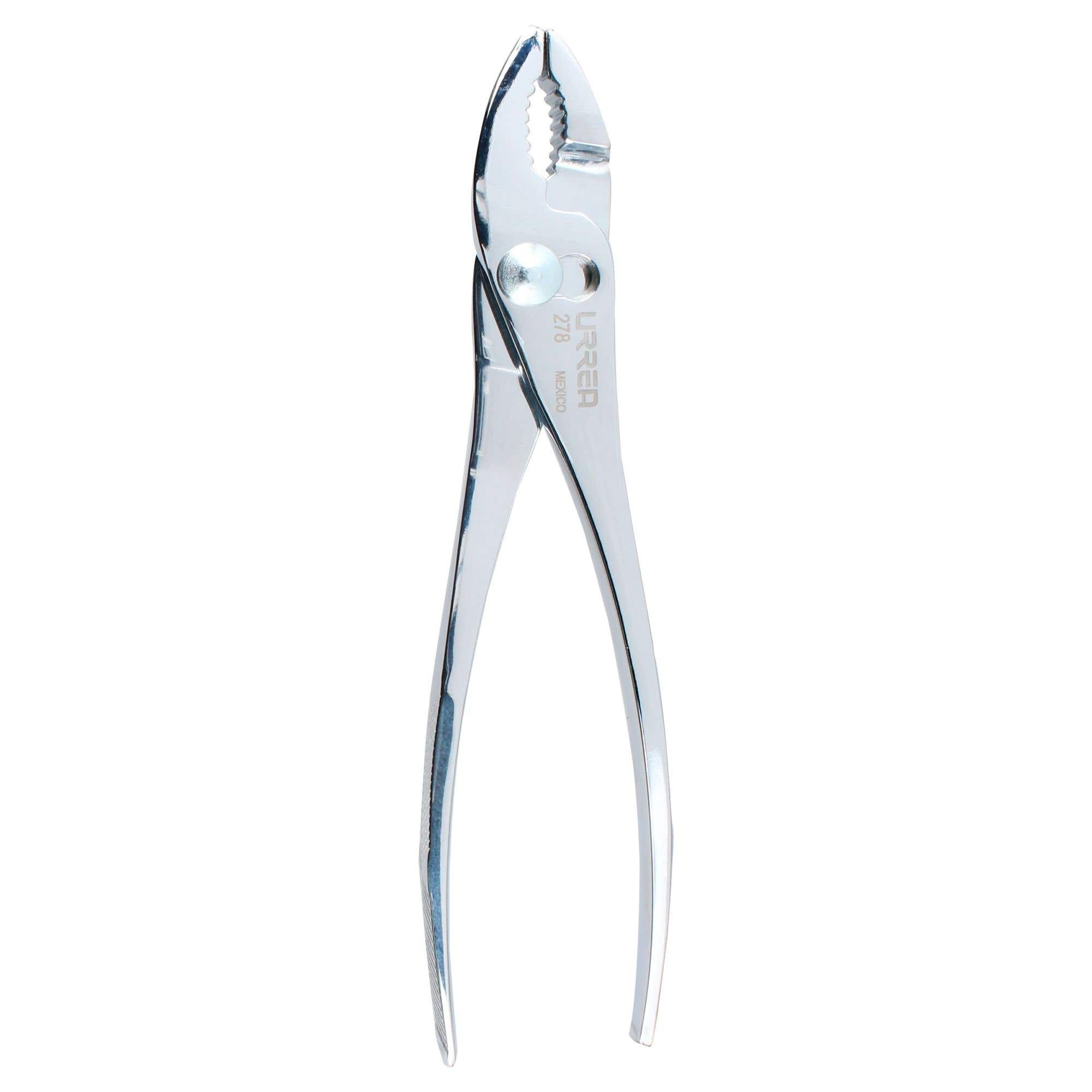 Pinza para mecánico con mango de acero forjado y botón de ajuste de 8" Urrea 278 - imagen 7