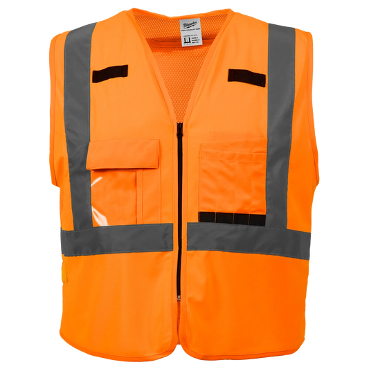 Chaleco de seguridad naranja de alta visibilidad Clase 2: 2XL/3XL Milwaukee 48-73-5033 - imagen 2