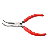 Pinza para electricista con mango rubber grip punta aguja lisa curva 45° de 5-11/32" Urrea 28520 - imagen 3