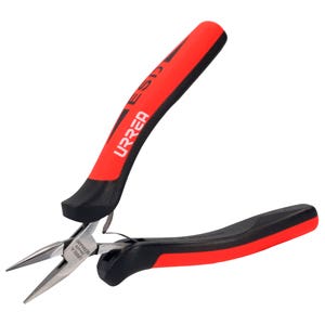 Pinza para electrónica con mango antiestático aguja recta de 4-3/4" Urrea 28660X - imagen 2