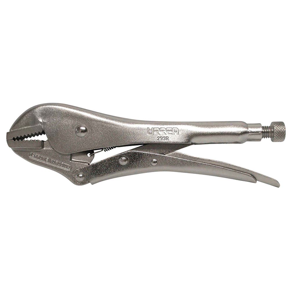 Pinza de presión cromada quijada recta de 7-1/2" Urrea 291R