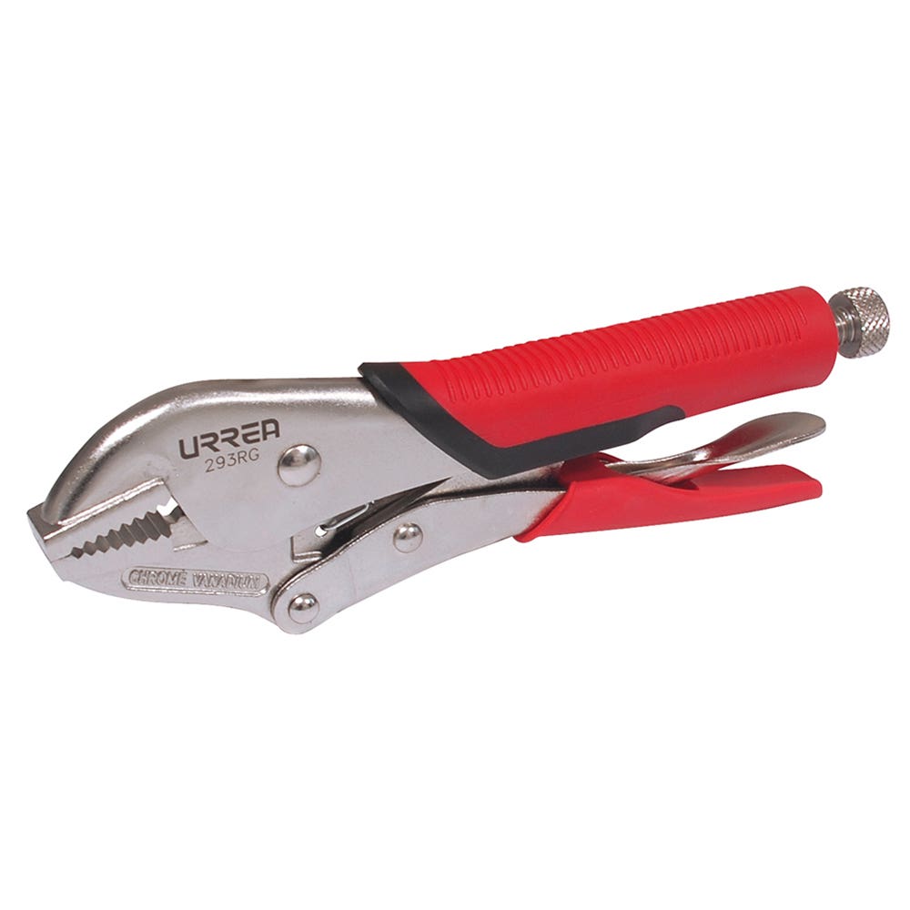 Pinza de presión con mango bimaterial quijada recta de 10" Urrea 293RG