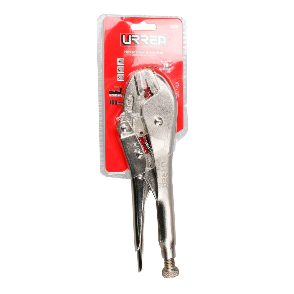 Pinza de presión cromada quijada recta de 10" Urrea 293R - imagen 5