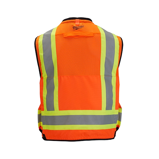 Chaleco de seguridad naranja de gran visibilidad clase 2 para inspector: L/XL talla L/XL Milwaukee 48-73-5166 - imagen 2