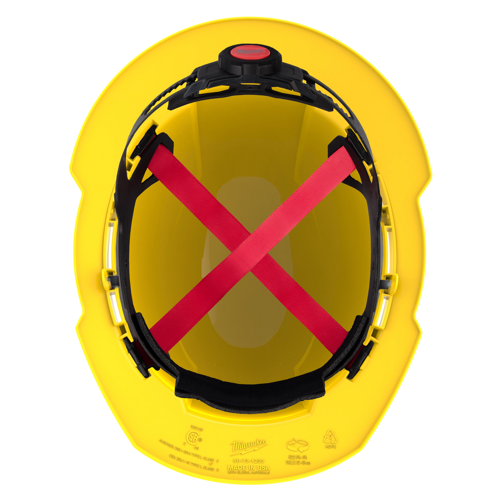 Casco con ventilación y ala completa amarillo con suspensión de trinquete de 4 puntos BOLT™ (EE. UU.): Tipo 1, Clase C Milwaukee 48-73-1203 - imagen 7