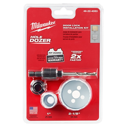 Kit de brocas sierra para cerrojos de puertas HOLE DOZER™ Milwaukee 49-22-4063
