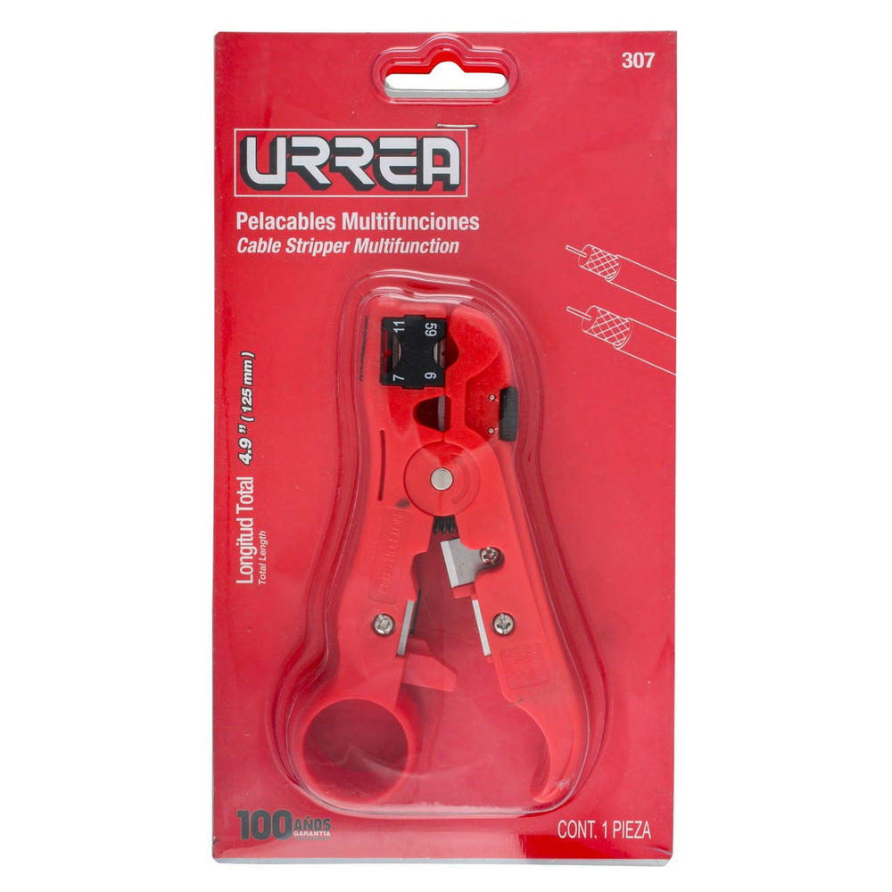 Pinza multifunciones para cable UTP/STP, RG9/6, RG7/11 con cable coaxial, de 4-59/64" Urrea 307 - imagen 4