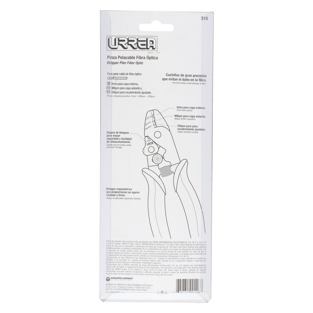 Pinza pelacables para fibra óptica 6-19/64" Urrea 310 - imagen 5