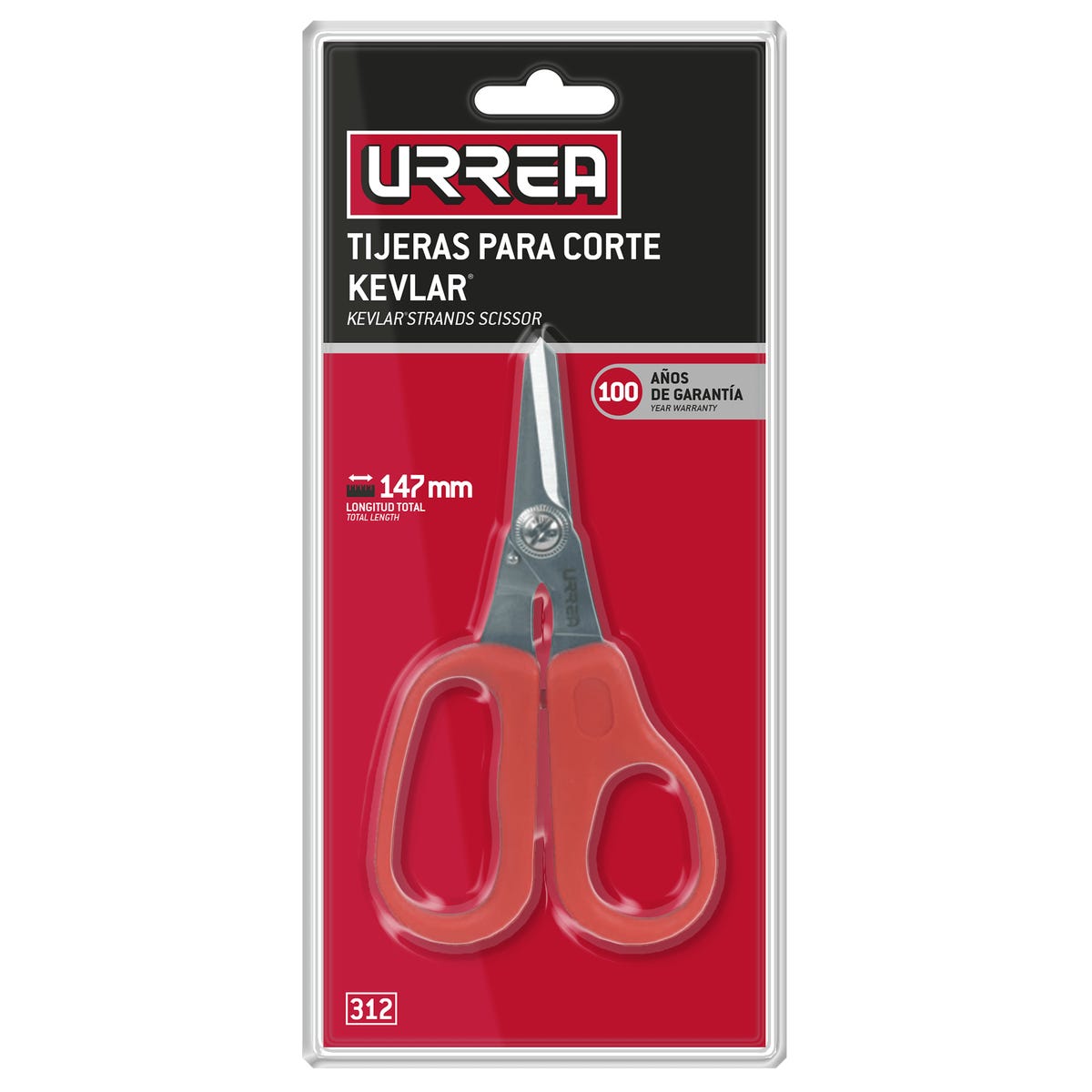 Tijeras para corte de Kevlar y fibra óptica 5-25/32" Urrea 312 - imagen 3