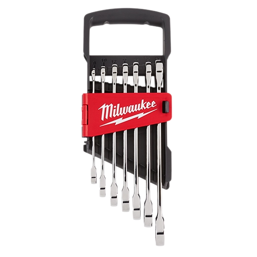 Juego de llaves combinadas de trinquete (7 piezas): métricas Milwaukee 48-22-9506