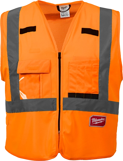Chaleco de seguridad naranja de alta visibilidad Clase 2: L/XL (CSA) Milwaukee 48-73-5072