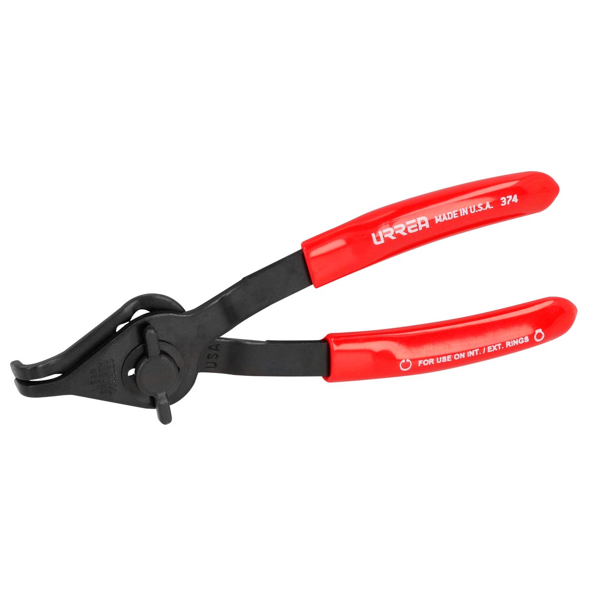 Pinza para anillos de retención convertibles con mariposa .047 ángulo de 90° Urrea 374