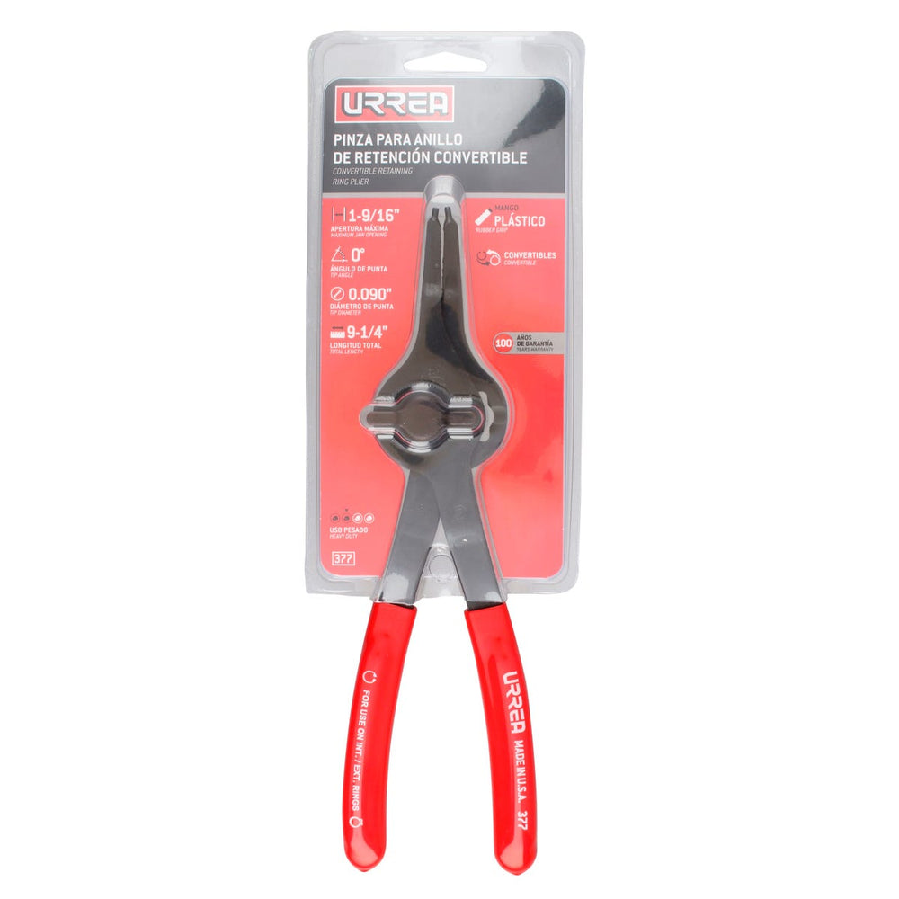 Pinza para anillos de retención convertibles con mariposa .090 ángulo de 0° Urrea 377 - imagen 5