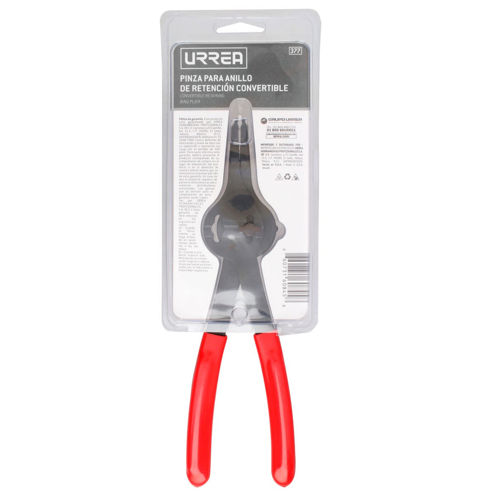 Pinza para anillos de retención convertibles con mariposa .090 ángulo de 0° Urrea 377 - imagen 6