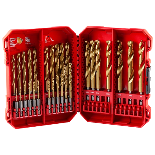 Juego de brocas de titanio SHOCKWAVE Impact Duty™ RED HELIX™ de 29 piezas Milwaukee 48-89-4672