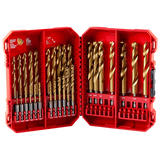 Juego de brocas de titanio SHOCKWAVE Impact Duty™ RED HELIX™ de 29 piezas Milwaukee 48-89-4672