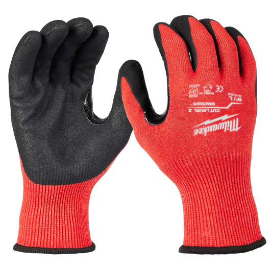 Guantes anticorte nivel 3 bañados en nitrilo L Milwaukee 48-73-8632