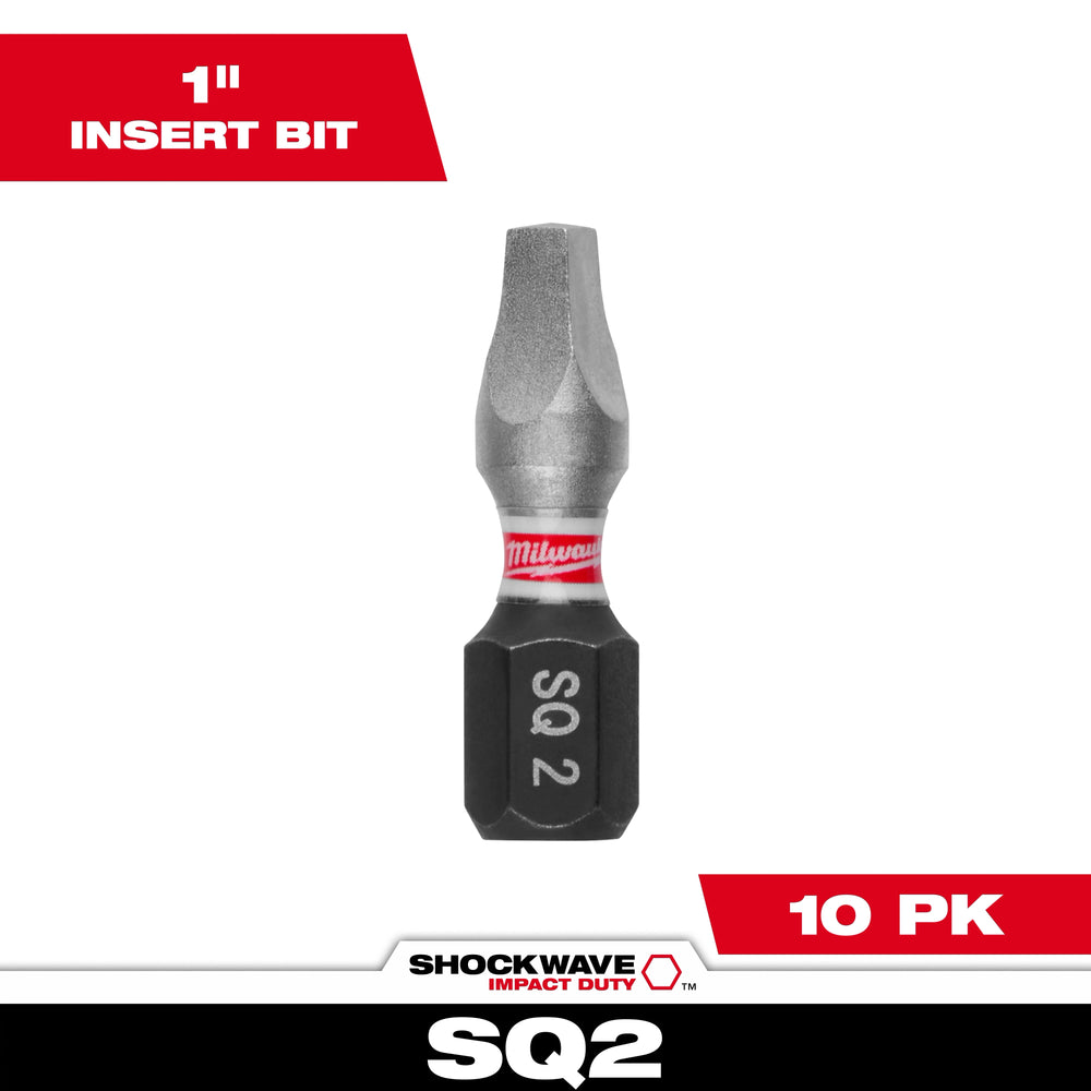 Punta inserto cuadrada # 2 10pk para contratista Milwaukee 48-32-5008 - imagen 2