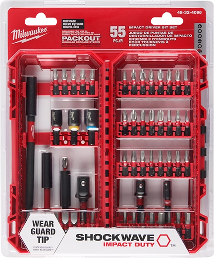 Set de puntas de impacto Shockwave de 55 piezas Milwaukee 48-32-4096 – imagen 4