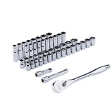 Juego de llaves de carraca y llaves de vaso de 47 piezas 1/2" con accionamiento métrico y SAE con CUATRO LADOS FLAT™ Milwaukee 48-22-9010 - imagen 2