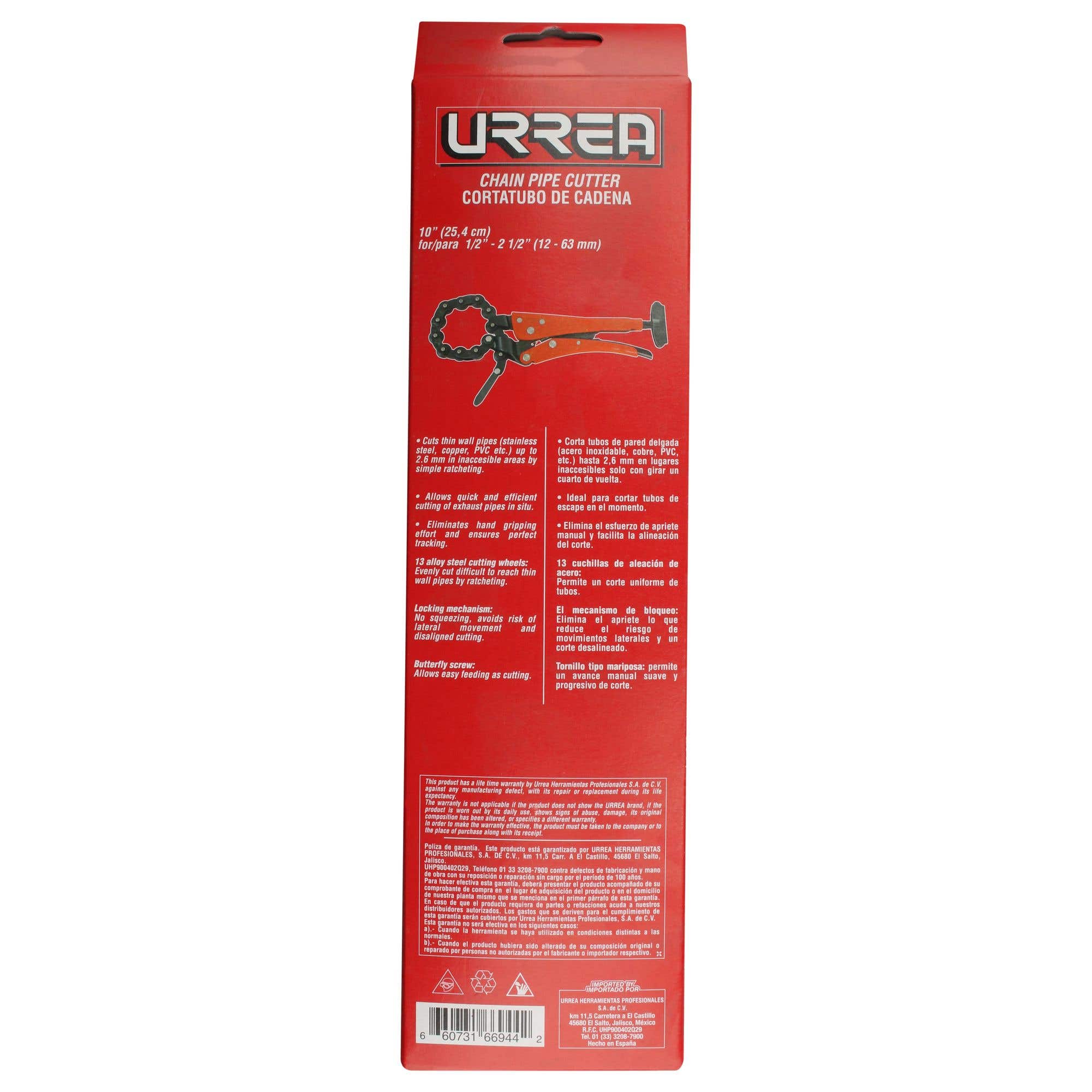 Cortatubos de cadena de 1/2" a 2-1/2" Urrea 4186 - imagen 6
