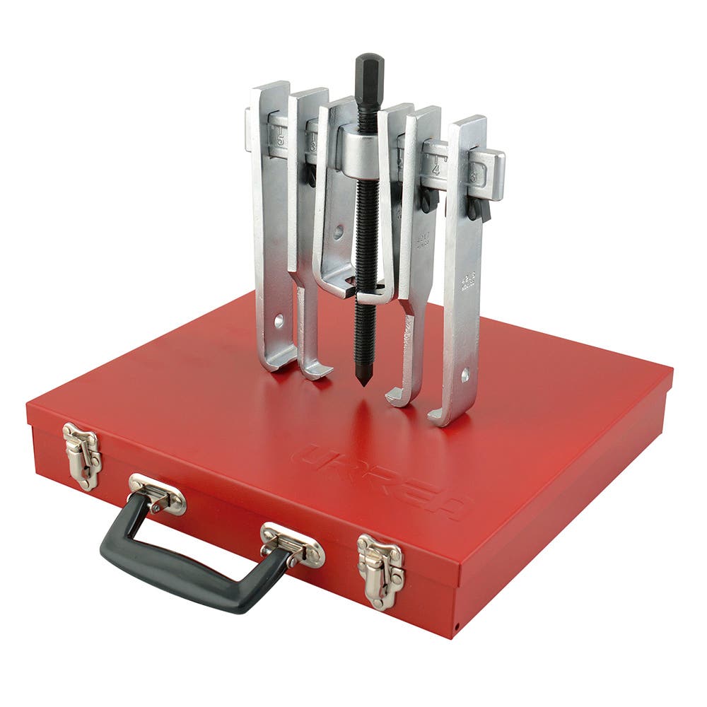 Extractor quijada recta tipo "A" 6 ton, 13 piezas en caja metálica Urrea 4213B