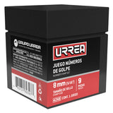 Juego de números del "0" al "9" de golpe 8 mm, 9 piezas Urrea 42N8 - imagen 3