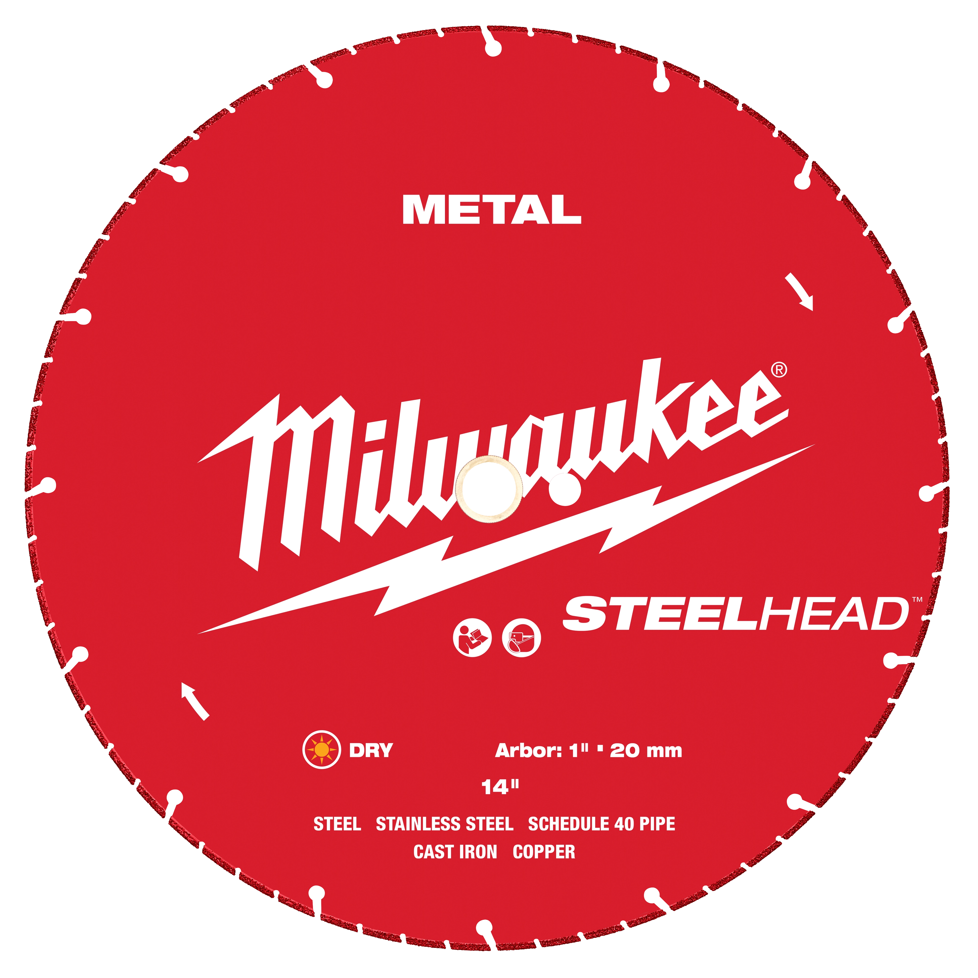 Hoja de diamante para cortar metal STEELHEAD™ de 14” Milwaukee 49-93-7840