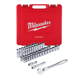 Juego de llaves de carraca y llaves de vaso de 47 piezas 1/2" con accionamiento métrico y SAE con CUATRO LADOS FLAT™ Milwaukee 48-22-9010
