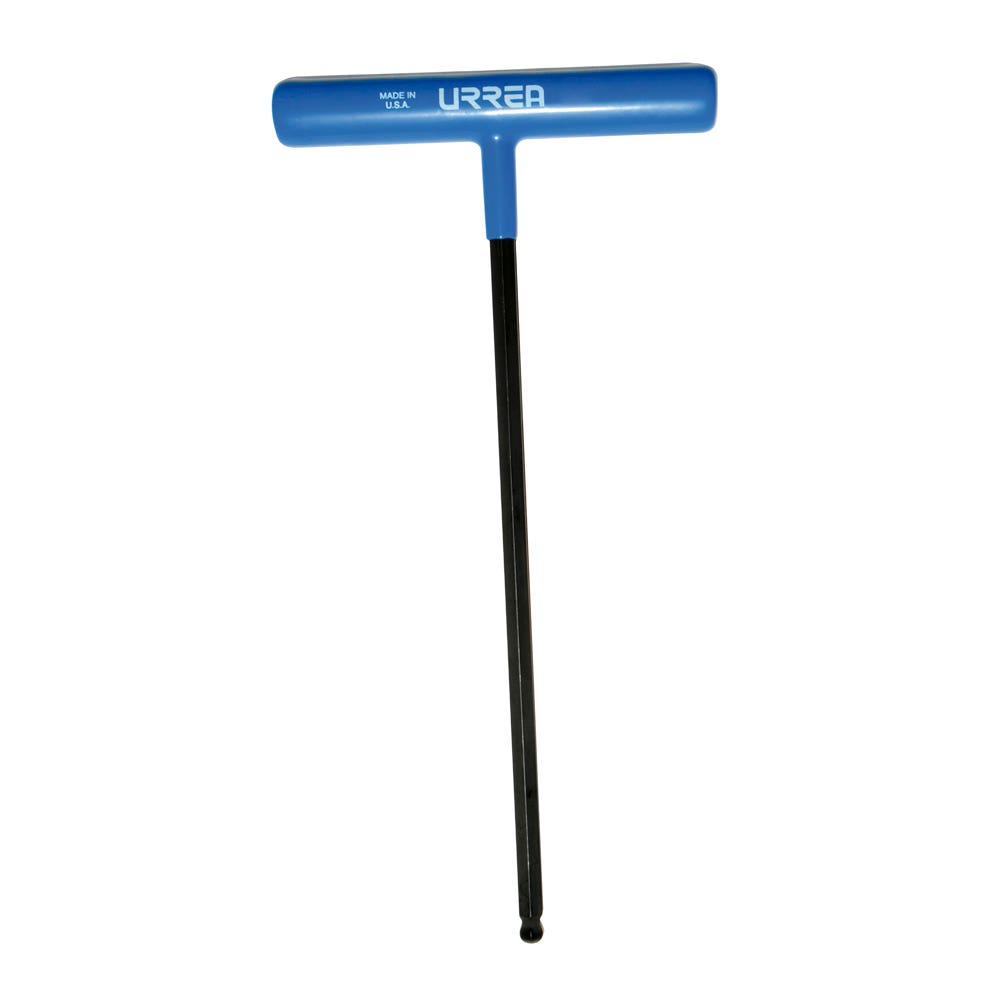 Llave hexagonal larga tipo "T" punta de bola ergonómica métrica, 3 mm Urrea 46512LBGP
