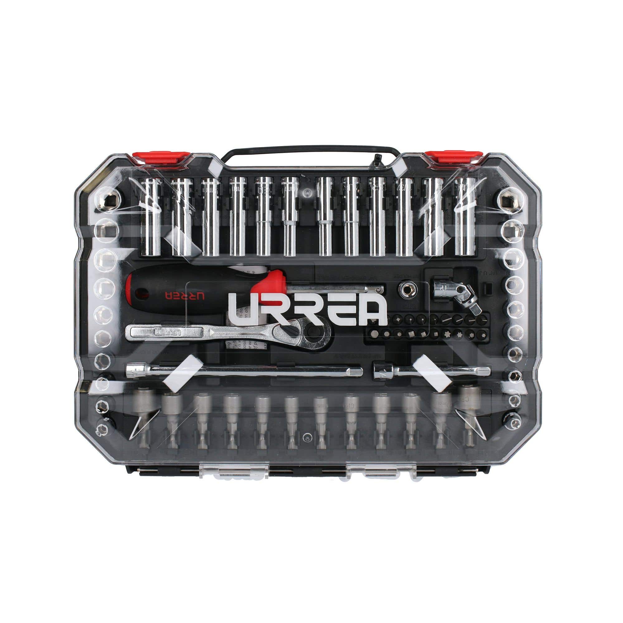 Juego de dados y accesorios cuadro de 1/4" combinado, 70 piezas Urrea 4701CD - imagen 6