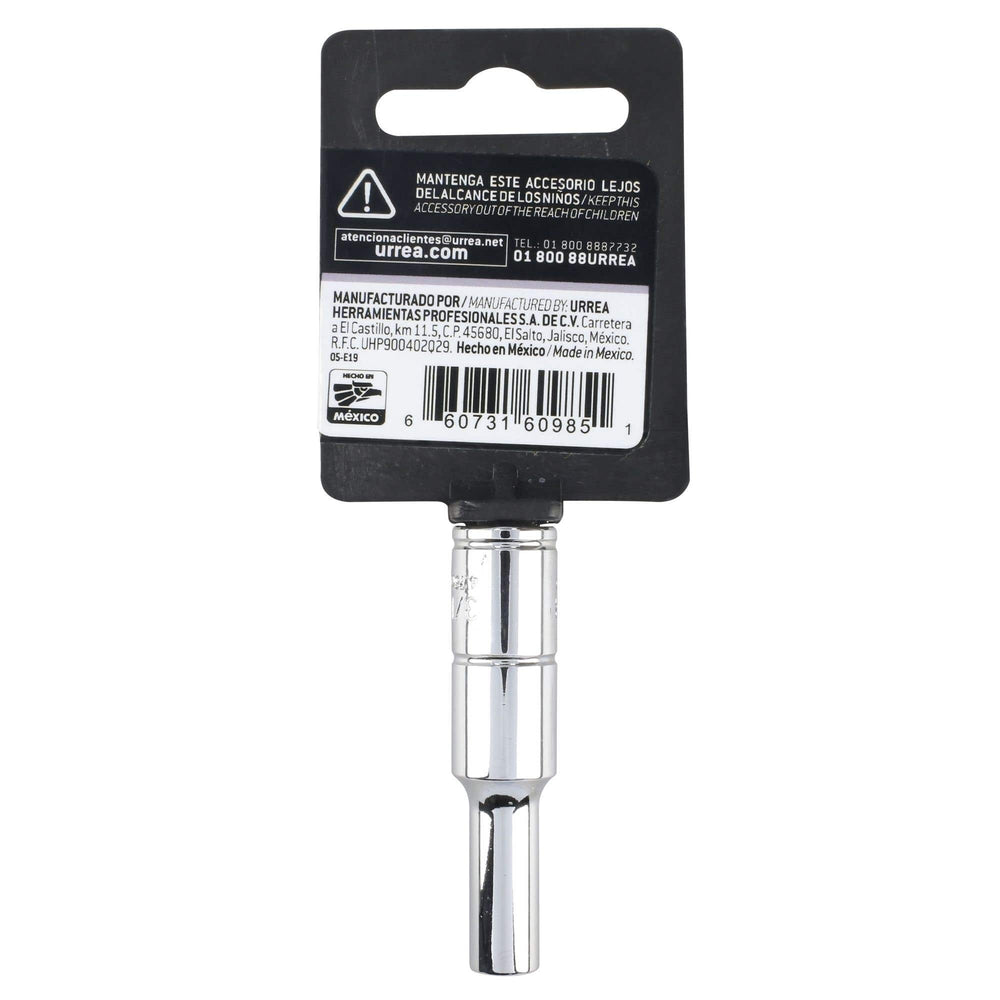 Dado largo cuadro de 1/4", 6 puntas, en pulgadas, 7/32" Urrea 4707L - imagen 5