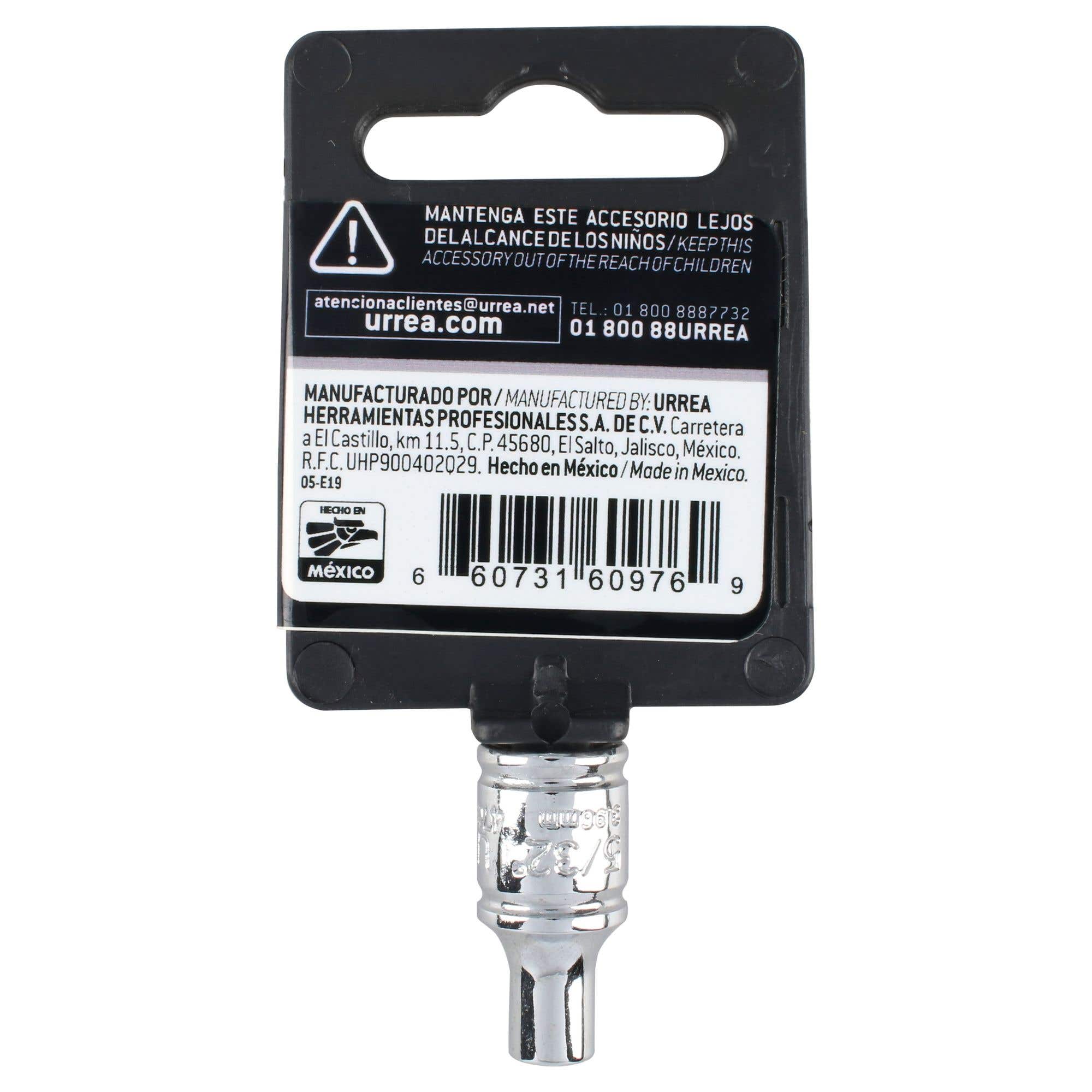 Dado cuadro de 1/4", 6 puntas, en pulgadas, 9/32" Urrea 4709 - imagen 6