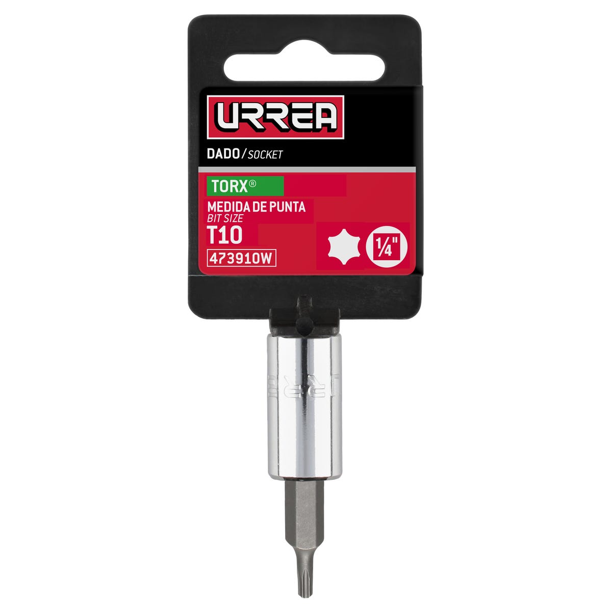 Dado con punta torx cuadro de 1/4", T10 Urrea 473910W - imagen 3