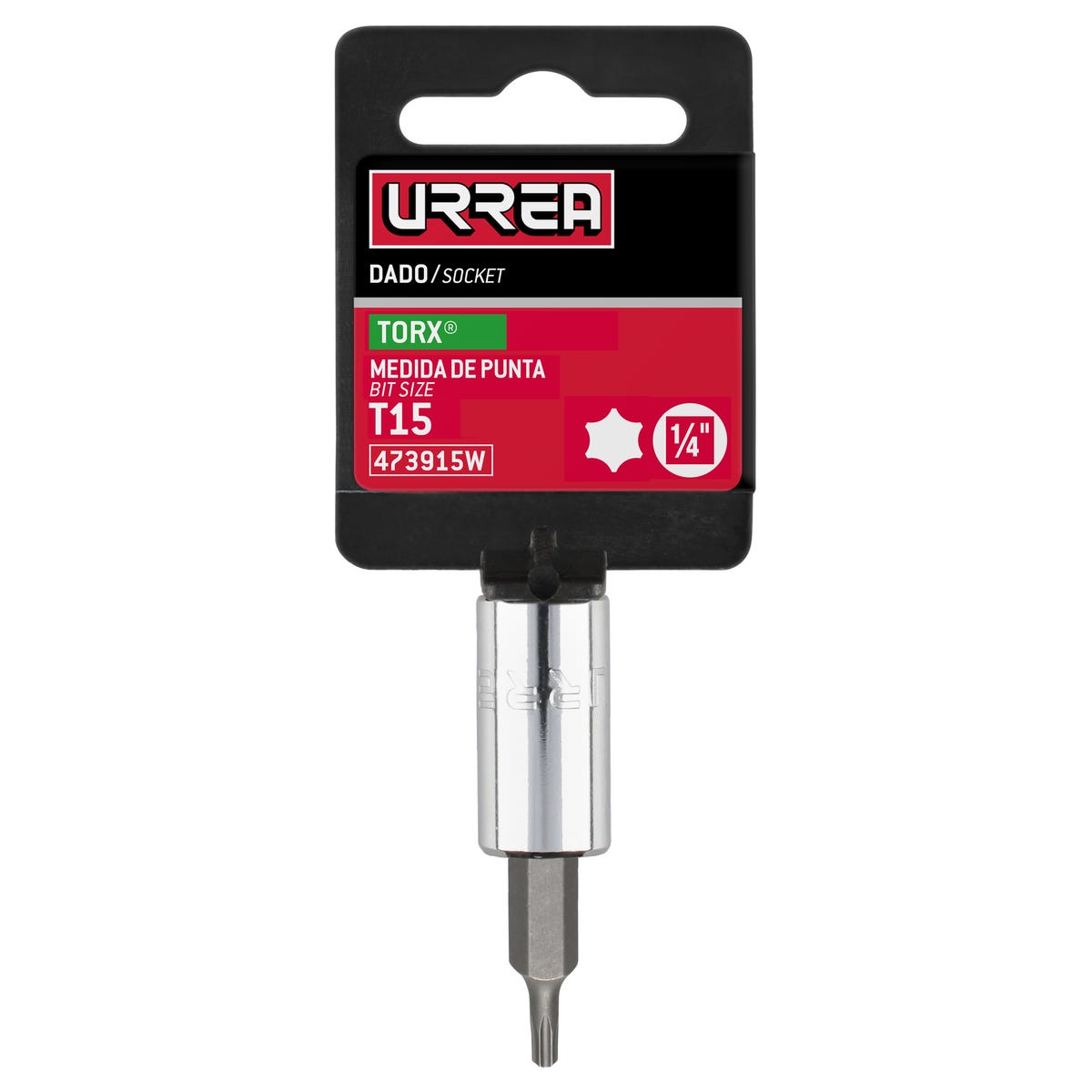 Dado con punta torx cuadro de 1/4", T15 Urrea 473915W - imagen 3