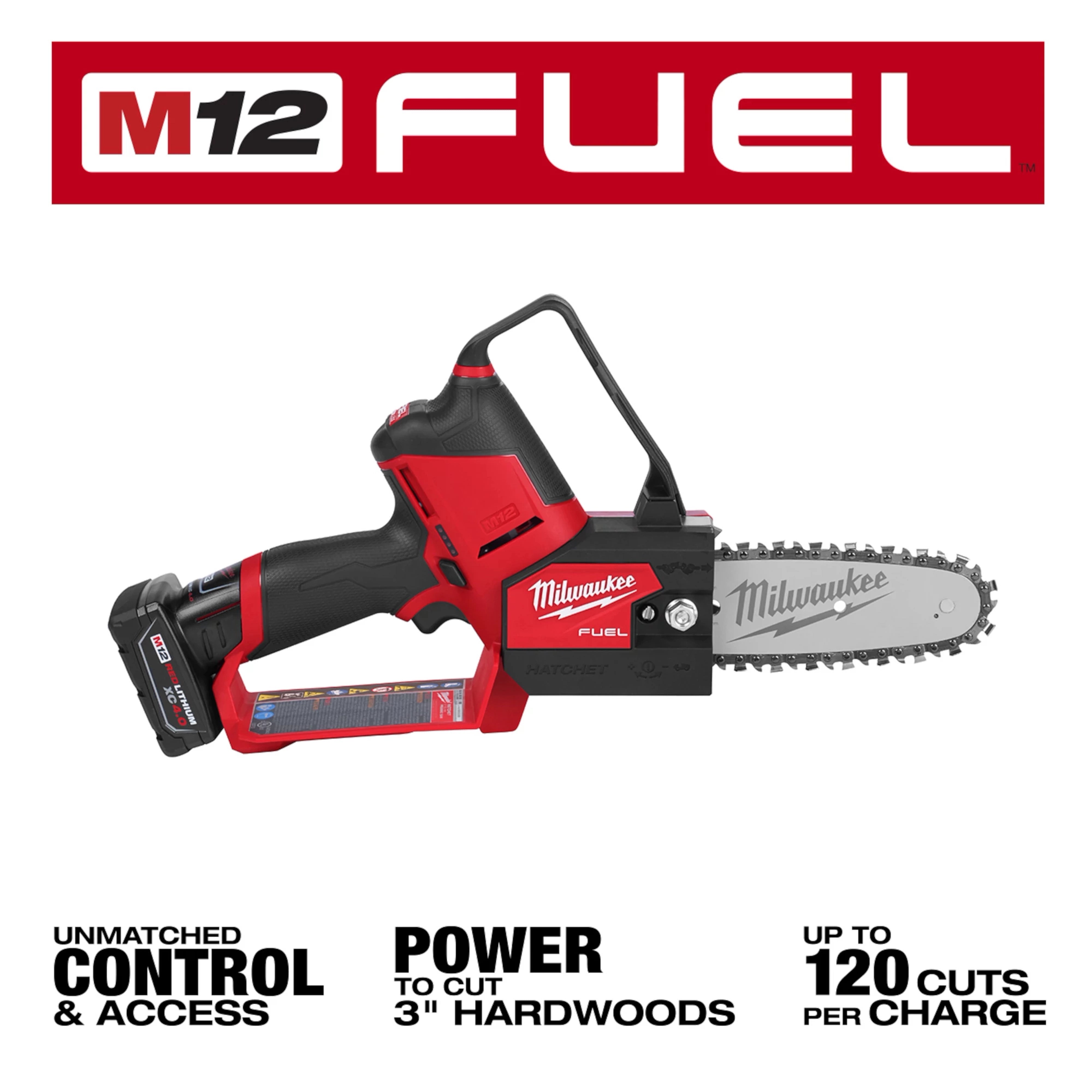 Kit de sierra de podar M12 FUEL™ HATCHET™ de 6" Milwaukee 2527-21 - imagen 3