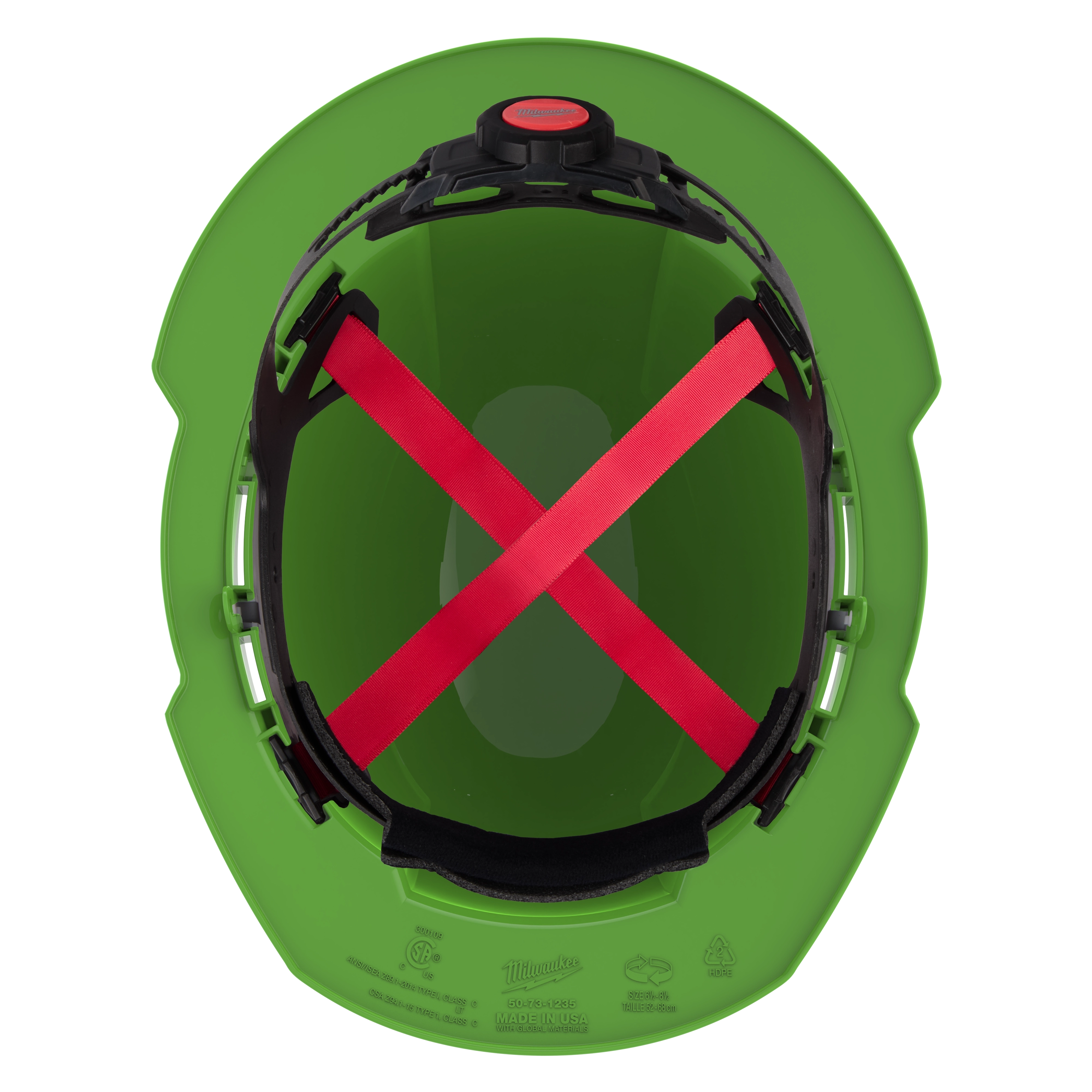 Casco con ventilación y ala completa verde con suspensión de trinquete de 4 puntos BOLT™ (EE. UU.): Tipo 1, Clase C Milwaukee 48-73-1207 - imagen 7