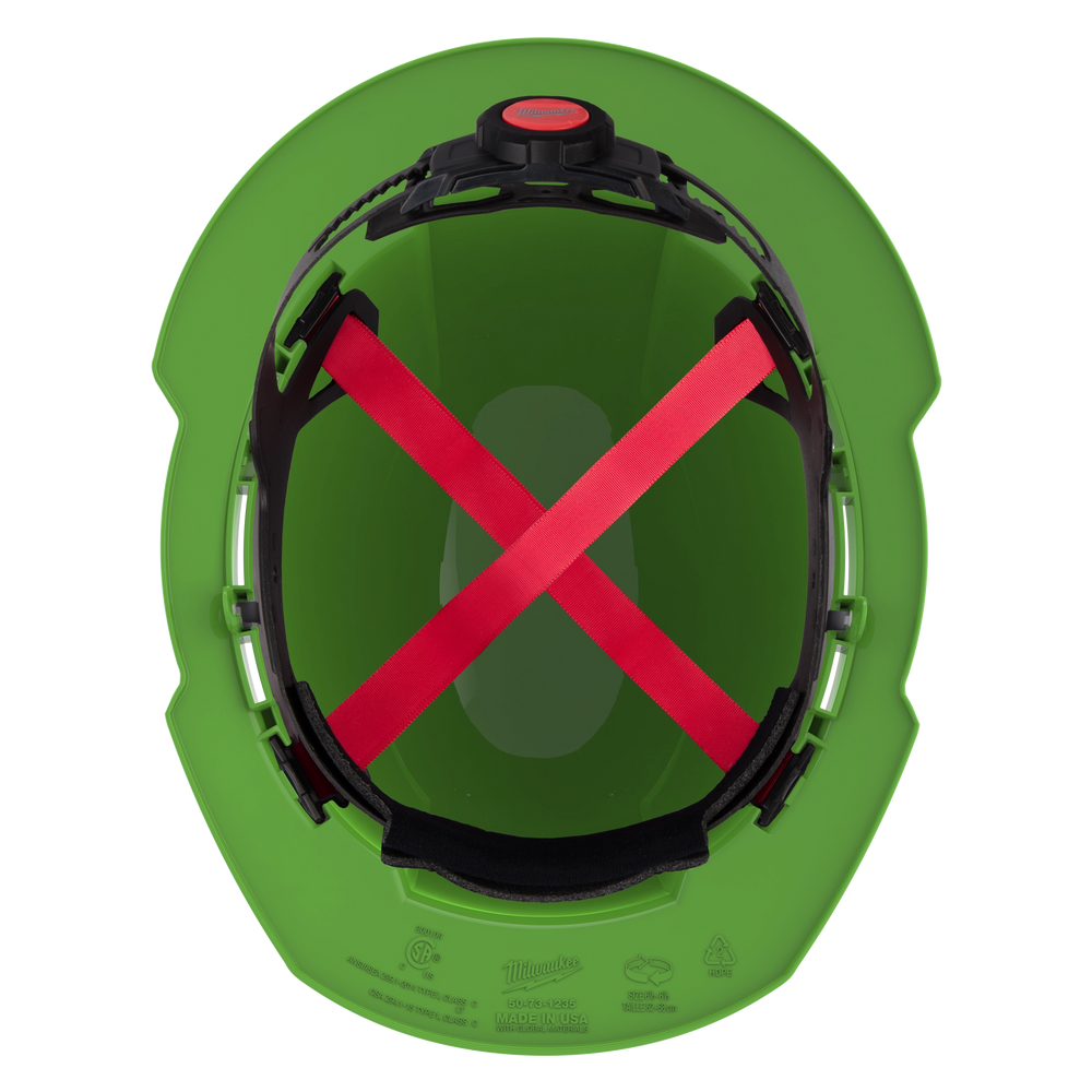 Casco con ventilación y ala completa verde con suspensión de trinquete de 4 puntos BOLT™ (EE. UU.): Tipo 1, Clase C Milwaukee 48-73-1207 - imagen 7