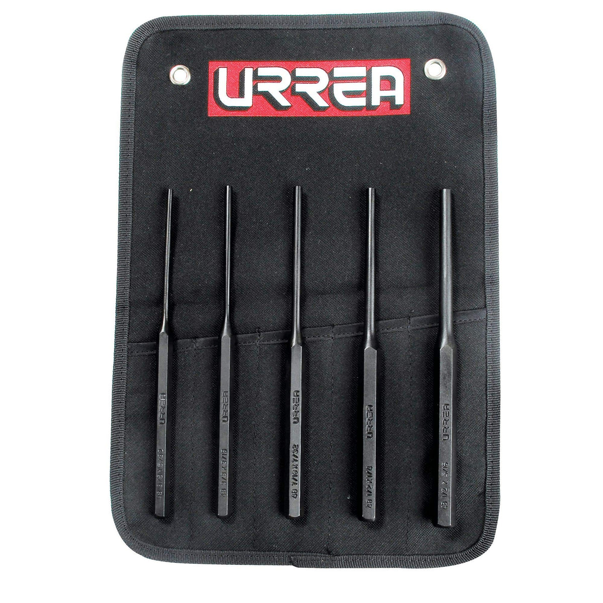 Juego de punzones botadores rectos largos, 5 piezas Urrea 48A