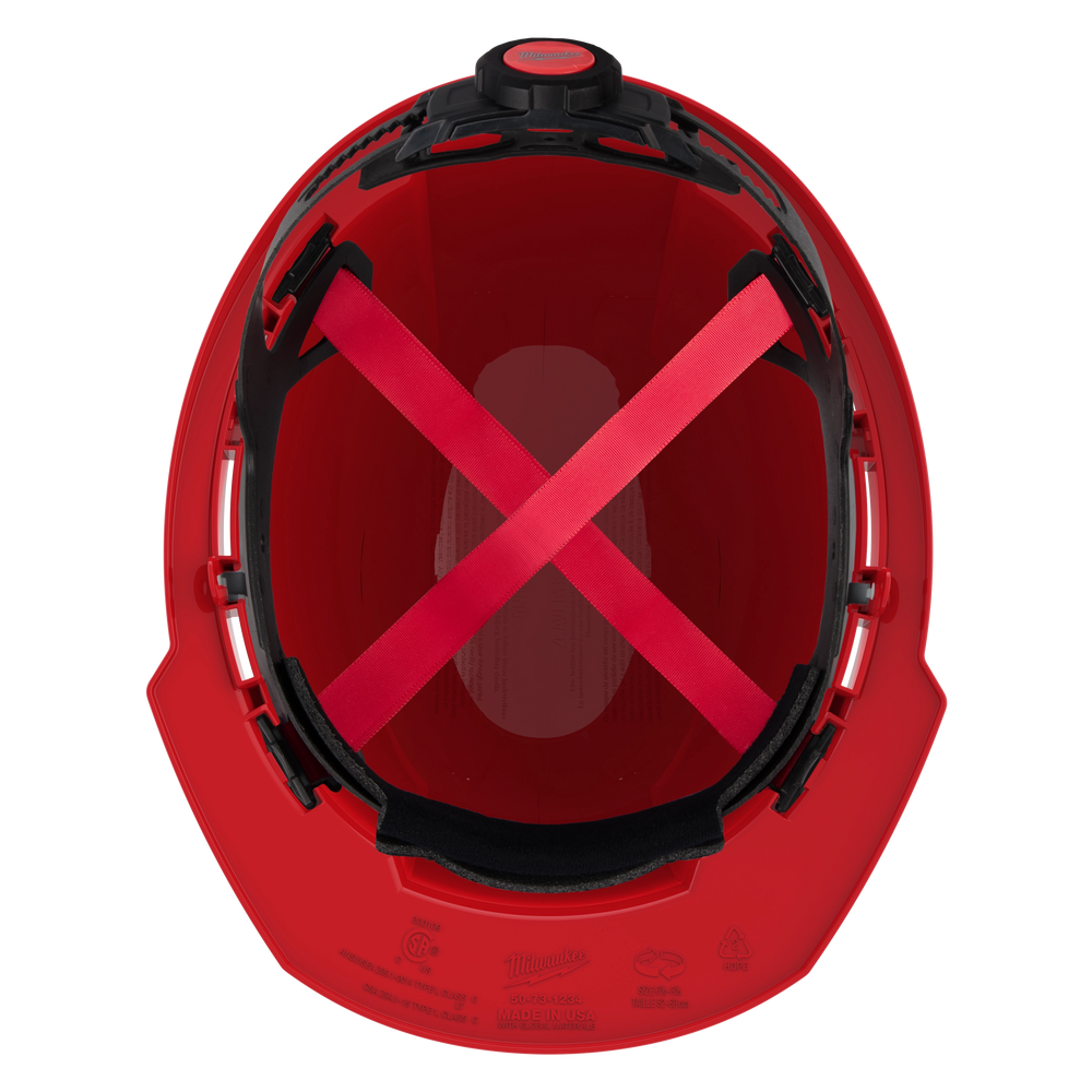 Casco con ala delantera rojo con suspensión de trinquete de 4 puntos BOLT™ (EE. UU.): Tipo 1, Clase E Milwaukee 48-73-1108 - imagen 8